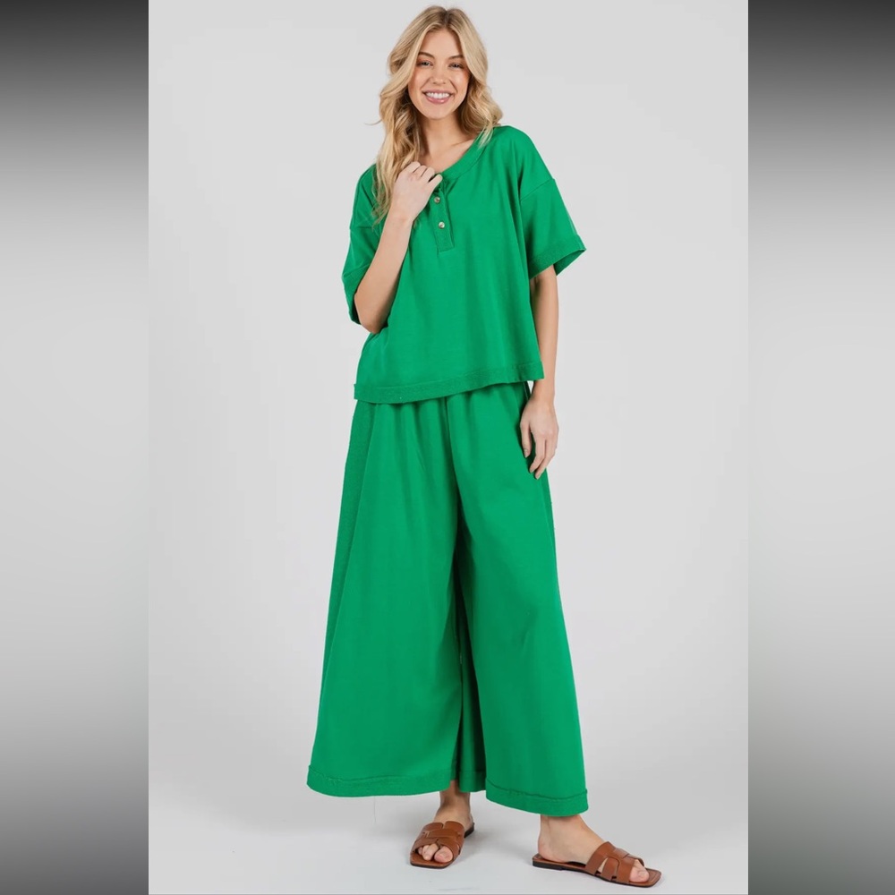 Fabulous Knit Raw Edge Top and Pants Set